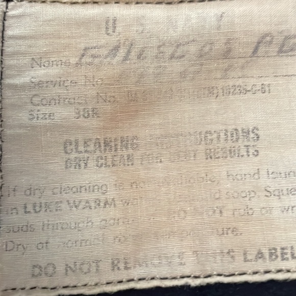 Wool Navy shirt and pants with tie, waist up to 30 X 32 1/2 length inseam - Picture 3 of 9